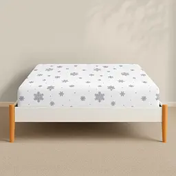 Простирадло на резинці фланель 160х200х30 SNOWFLAKES SILVER COSAS (4822052475898) - мініатюра 2