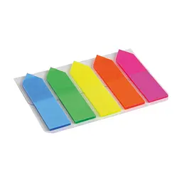 Стікер-закладка Axent Plastic bookmarks 5х12х50mm, 125шт, arrows, neon colors mix (2440-02-А)