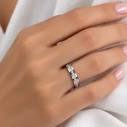 Жіноча обручка Jewellery Continent з білого золота з діамантами 15 (К-0914) - мініатюра 3