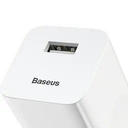Сітчастий зарядний пристрій Baseus Charging Quick Charger 1USB/2A білий CCALL-BX02 - мініатюра 4
