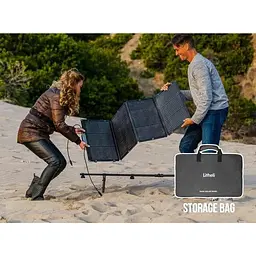 Портативна складана сонячна панель Litheli 100W - мініатюра 5