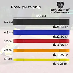 Гума для тренувань Power system 4-25кг fit0007854 - мініатюра 9