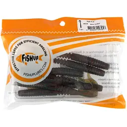 Силікон FishUP Vipo 4.3" #019 - Motor Oil/Red (7 шт/уп) - мініатюра 2