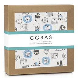 Пелюшки фланелеві Cosas Blue Leo & Giraffe 80х100 см, блакитні