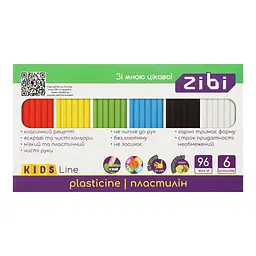 Пластилін KIDS Line, 6 кольорів, 96 г