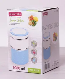 Ланч-бокс 2 ємності Kamille Ø11.5х17.5 см kuh0009674 - мініатюра 7