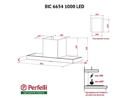 Витяжка Perfelli BIC 6654 I 1000 LED - мініатюра 10