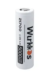 Акумулятор 21700 Wurkkos 5000 mAh літій-іонний Li-Ion 3,6V Плоский плюс (19297) - мініатюра 2