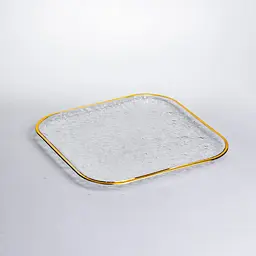 Набір тарілок Golden Prism 7 предметів із золотою оконтовкою Yiwu HP-34-84 - мініатюра 5