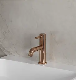 Змішувач для умивальника Omnires Y copper (Y1210NCP) низький, мідний глянцевий - мініатюра 3