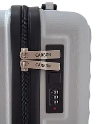 Валіза Carbon 66101 маленька для ручної поклажі міні XS 40x30x20 см ABS-пластик Срібна - мініатюра 8