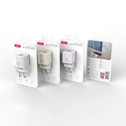 Мережевий зарядний пристрій XO L147(EU) PD20W 1USB-A+1USB-Charger Бежевий - мініатюра 4