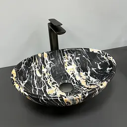 Умивальник VBI Parma black opal накладний VBI-011008, Чорний