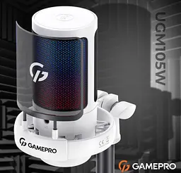 Мікрофон конденсаторний GamePro UGM-105 USB White - мініатюра 4
