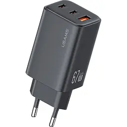 Мережевий зарядний пристрій Usams CC265 GaN 67W Black [164539] - мініатюра 4