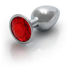 Анальна пробка Ouch! Round Gem M, 7.1 см (червоний) - мініатюра 5