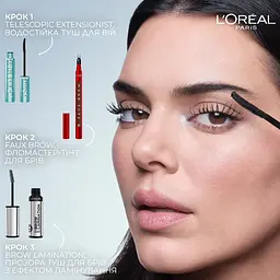 Туш для вій L’Oréal Paris Telescopic Extensionist водостійка чорна 9 мл  - мініатюра 2