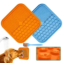 Силіконовий килимок для лизання для собак Derby Silicone licking pad, blue - мініатюра 7