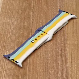 Ремінець силіконовий Rainbow для Apple Watch Sport Band 38/40 мм колір 02 розмір L - мініатюра 2