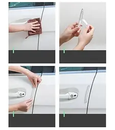 Комплект накладок для захисту дверей авто BASEUS Airbag Bumper Strip TPU 4 pcs (CRFZT-A02) - мініатюра 4