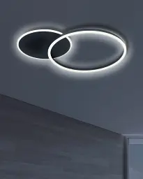 Люстра Goldlux 328229 Roman 2 Led 2x33W 4000K 2700Lm IP20 Чорна - мініатюра 2