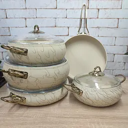 Набір посуду O.M.S. Collection 3055 Ivory/Gold 9 предметів