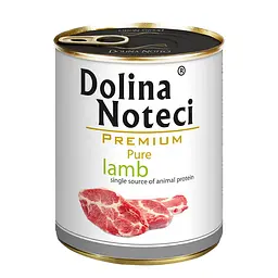 Вологий корм для собак алергіків Dolina Noteci Premium Pure з ягням банка 800 г