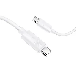 Кабель BOROFONE BX123 Leya 60W silicone charging data cable C to C Білий - мініатюра 3