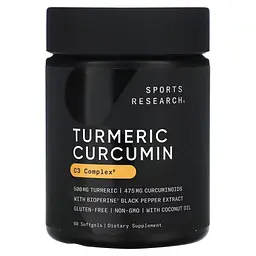 Екстракт Куркуми з Біоперином Turmeric Curcumin C3 Complex 500 мг - 60 софтгель