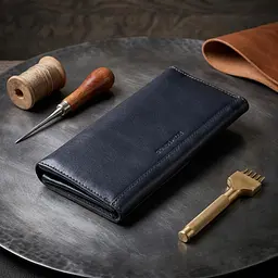 Горизонтальне стильне портмоне унісекс Grande Pelle 11557 синій - мініатюра 3