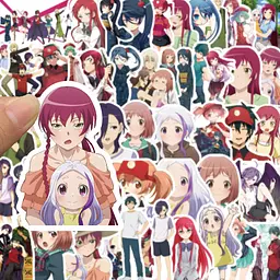 Стікерпак Сатана на заробітках! Набір наклейок GeekLand Hatariku Maou-sama! 50 штук - мініатюра 8