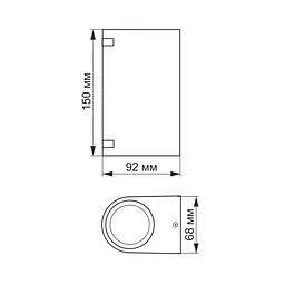Світильник архітектурний Videx LED AR022B IP54 GU10x2 (VL-AR022B) - мініатюра 3