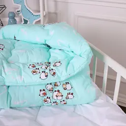 Набір дитячий MirSon зима Kids Time 20-0030 Lambs 110x140 см бавовна: ковдра з подушкою (2200009671142) - мініатюра 4