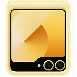 Шкіряний чохол Epik Leather Case AAA для Samsung Galaxy Z Flip6 Yellow - мініатюра 4