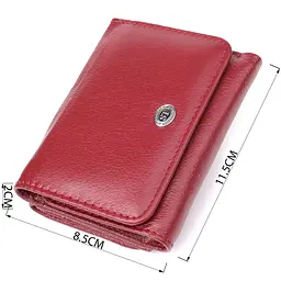 Компактний жіночий гаманець із натуральної шкіри ST Leather 23073 бордовий - мініатюра 3
