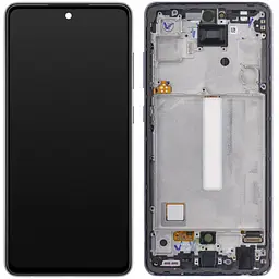 Дисплей Samsung A525 Galaxy A52/A526/A528 чорний, TFT без функції відбитка пальця, з рамкою, Awesome Black