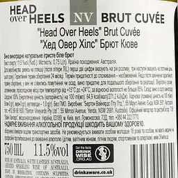 Вино ігристе Berton Vineyard Head Over Heels, Brut Cuvee, біле, брют 11%, 0,75 л - мініатюра 3