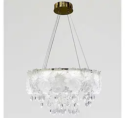 Світлодіодна підвісна люстра Artlight 005/600GD, 113 Вт, золото та скляний декор - мініатюра 3