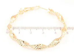 Сережки Xuping Позолота 18K кільця конго "Декоративний візерунок" ø 5см 270587 - мініатюра 2