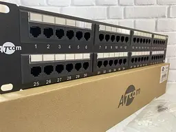 Патч-панель ATcom P5148 19" 48хRJ-45 UTP 2U cat.5е - мініатюра 4