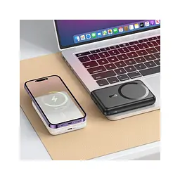 Батарея універсальна HOCO 10000mAh Grace PD/20W Magnetic White (J141 / 714985) - мініатюра 10
