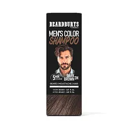 Шампунь камуфлюючий Beardburys Men's Color Shampoo Dark Brown 3N темно-коричневий - мініатюра 2