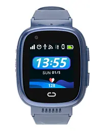 Розумний дитячий годинник Lemfo M-08 з GPS, прослушкою, SIM картою, українською мовою та до 2 днів роботи Синій - мініатюра 2