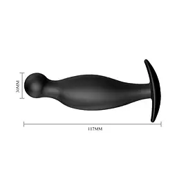 Анальна пробка Pretty Love Silicone Butt Plug Black Baile BI-040036N 88475 - мініатюра 4