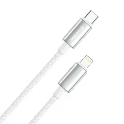 Дата кабель USB-C to Lightning 2.0m PD30W zinc alloy braided white ColorWay (CW-CBPDCL099-WT) - мініатюра 2