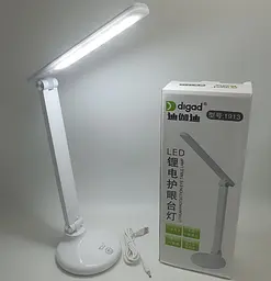 Настільна LED-лампа 40 см сенсорна світлодіодна 2,5 W акумуляторна (знімний 18650 3000 mAh) 3000–6000 K Digad 1913 - мініатюра 3