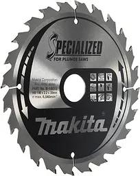 Диск пиляльний по дереву 190х30 мм 24T Makita Specialized B-19015 (ATB)