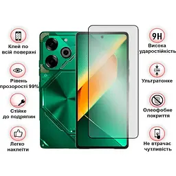 Захисне скло BeCover для Tecno POVA 6 Neo (LI6) Black (711581) - мініатюра 3