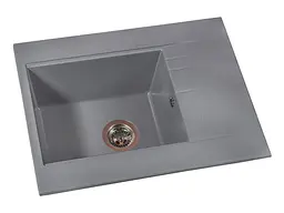 Кухонна мийка Miraggio BODRUM 650 gray (0000008) Граніт, Врізна, Сірий - мініатюра 3