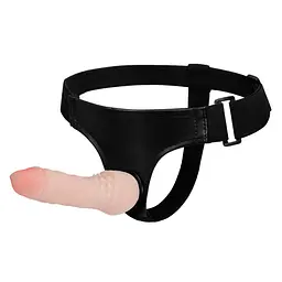 Страпон Ultra Passionate Harness тілесний 16 см - мініатюра 4